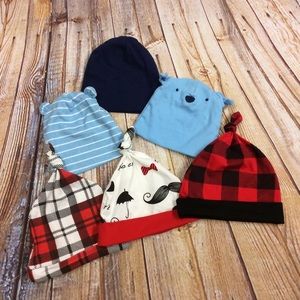 Lot of 6 Preloved Baby Boy Hats